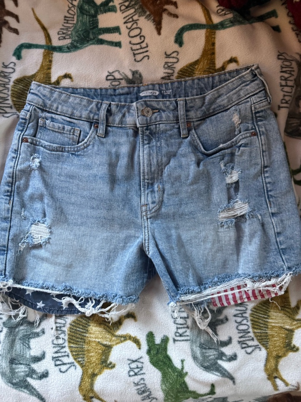 Old Navy Light Blue Distressed Denim Shorts